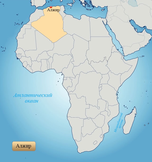 Алжир: страна на карте Африки