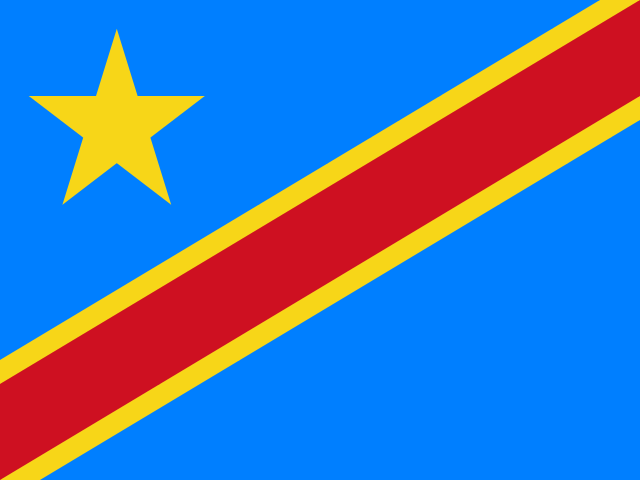 Национальный флаг Демократической Республики Конго