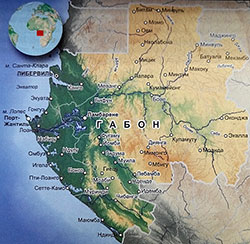 Карта Габона с городами