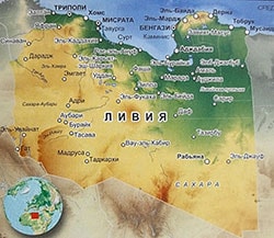 Карта Ливии с городами