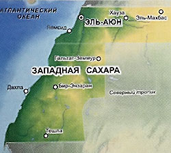 Подробная карта Западной Сахары