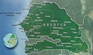 Политическая карта Сенегала