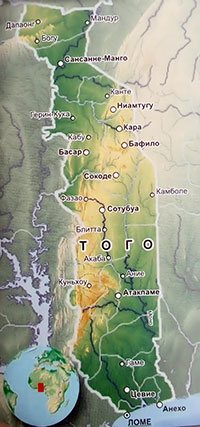Политическая карта Того